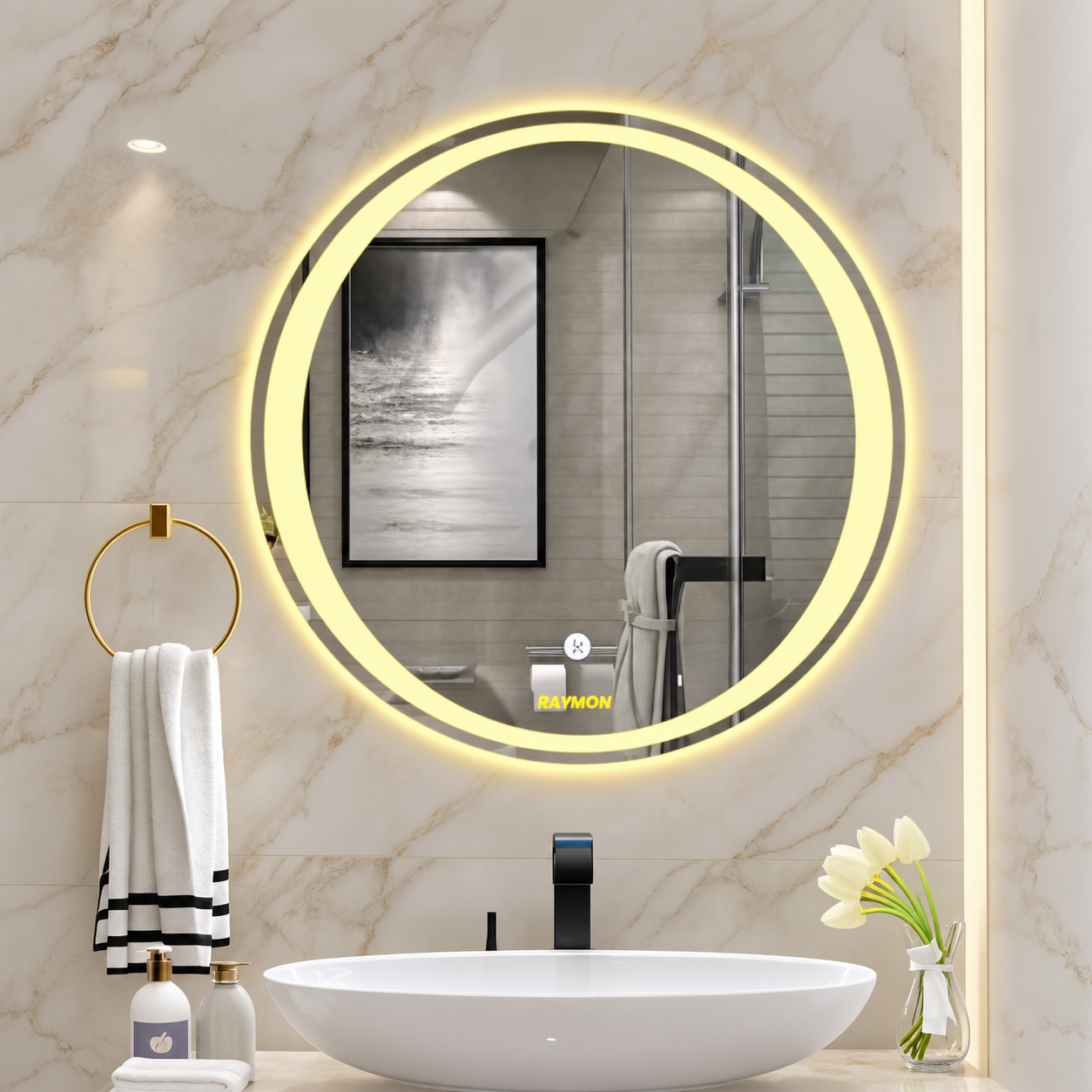 آینه بک لایت گرد کد ۲۵۷