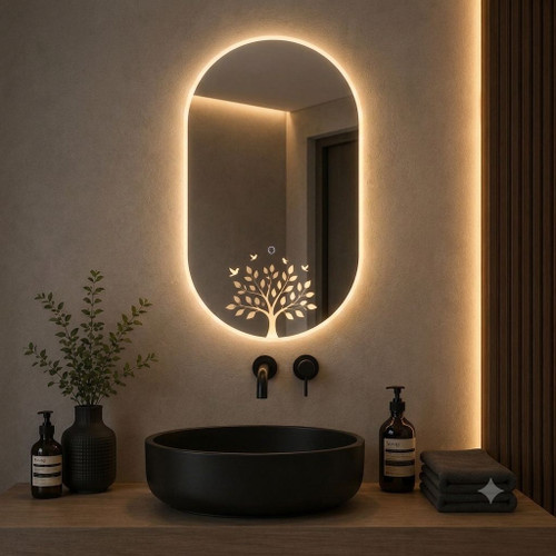 آینه بک لایت بیضی کد ۴۱۷