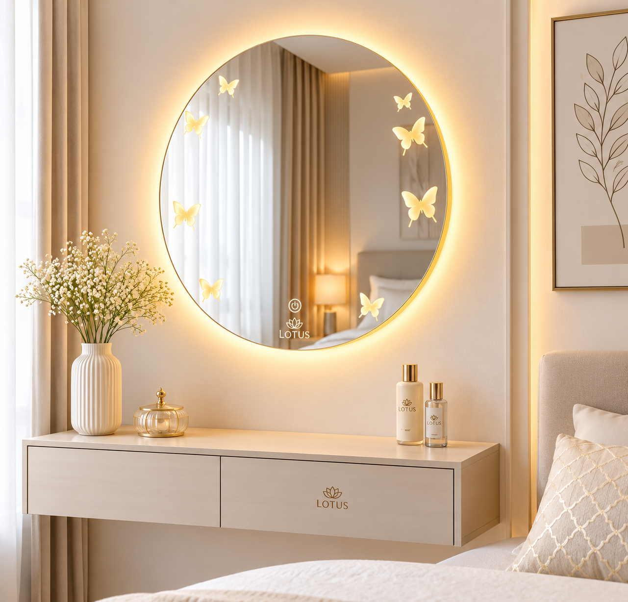 آینه بک لایت گرد کد ۲۸۱