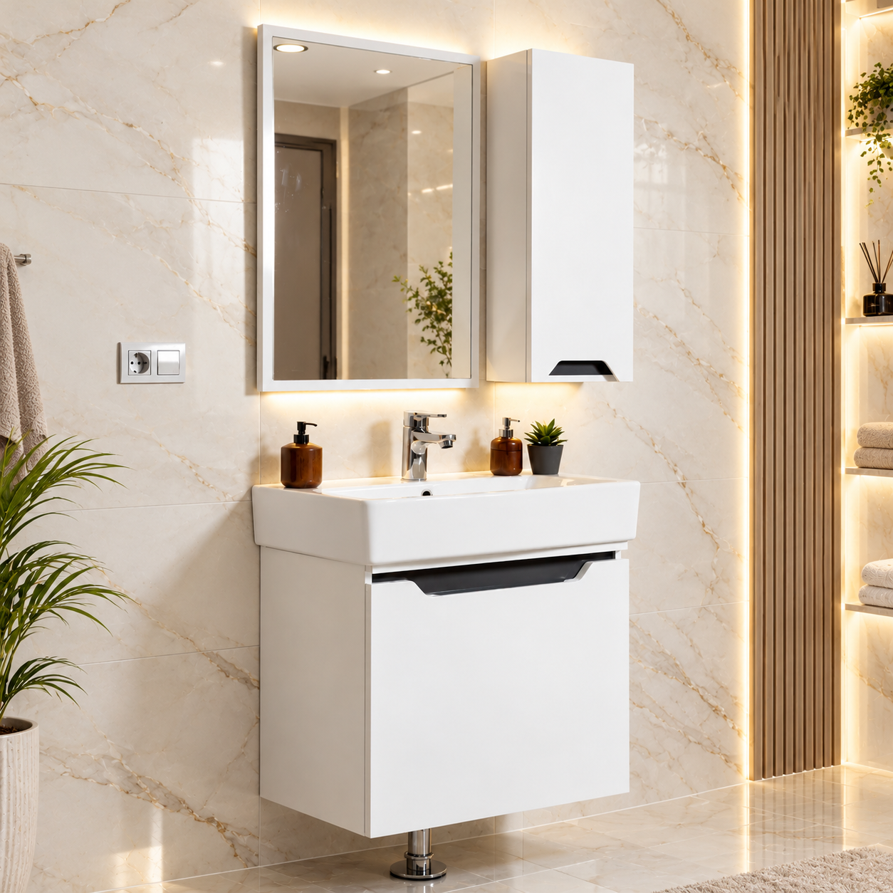 فول ست کابینت روشویی مدل لبخند (ارسال رایگان)